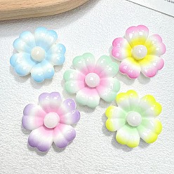(52) Непрозрачная лаванда Непрозрачные кабошоны из смолы, цветок, разноцветные, 28.5x30x8.5 мм