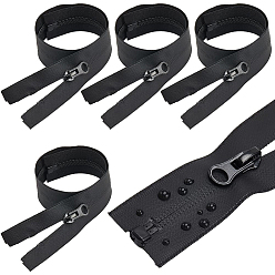 Черный Аксессуары для одежды, нейлоновая молния, с застежкой-молнией, Компоненты застежки-молнии, чёрные, 500 мм