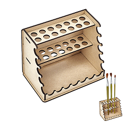 BurlyWood 14 Hole Wooden Paint Brush Storage Stand, BurlyWood, 125x80x100mm