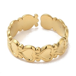 Настоящее золото 18K 304 открытые кольца манжеты из нержавеющей стали, настройки кольца чашки безеля, реальный 18 k позолоченный, размер США 7 1/4 (17.5 мм), лоток : 4x4 мм