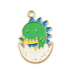 Dinosaur Подвески из эмали и сплава, золотые, динозавр, 31x20x1.5 мм, отверстие : 2 мм