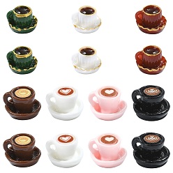 Mixed Color 35Pcs 7 Styles Miniature Ornaments, Coffee Cup, Micro Landscape Home Dollhouse Accessories, Pretending Prop Decorations, Mixed Color, 14.5~15.5x13.5~16.5x9~11.5mm, 5pcs/style 