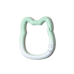 Средний Аквамарин Градиентный цвет, окрашенный распылением, пружинное кольцо из сплава, кошка, средний аквамарин, 35x28x4 мм