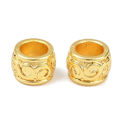 Золотой Сплавочные бусины, баррель, стойки покрытие, долговечный, золотые, 5x4 мм, отверстие : 3 мм