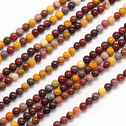 Mookaite Natural Mookaite Round Beads Strands, 3mm, Hole: 1mm, about 126pcs/strand, 15.5 inch