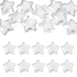 Звезда 12 шт прозрачные акриловые бусины, звезда, 33.5x34.5x9.5 мм, отверстие : 3 мм