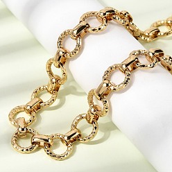 Золотой 13мм 304 цепочка из нержавеющей стали с текстурированными круглыми звеньями, ионное покрытие (ip), золотые, 17.20 дюйм (43.7 см)