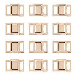 Light Gold Зажимы для бикини из сплава, запасная часть застежки бюстгальтера, застежка на нижнее белье, золотой свет, 14x21x2.5 мм, 12 шт / коробка