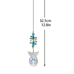 Разноцветный Кристалла Suncatcher, с металлическая фурнитурой, для дома, садовые украшения, красочный, 325 мм