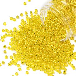 (32) Silver Lined Lemon Тохо 8/0 круглые бусины, японский бисер, (32) лимон с серебряной подкладкой, 3 мм, отверстие : 1 мм, Около 1110 шт / 50 г