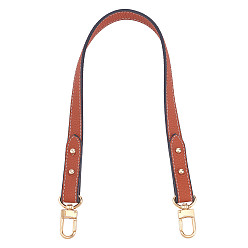 Terre De Sienne Sangles de sac en cuir microfibre, fermoirs alliage pivotantes, accessoires de remplacement de sac, Sienna, 59.5x1.75x1.15 cm