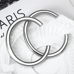 Нержавеющая Сталь Цвет 304 браслеты-манжеты из нержавеющей стали для мужчин и женщин, цвет нержавеющей стали, внутренний диаметр: 2-3/8x2 дюйм (6x5.2 см)