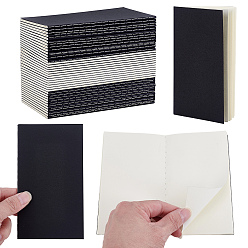 Black Kraft Paper Blank Notebooks, Rectangle, Black, 141x80.5x2.5mm
