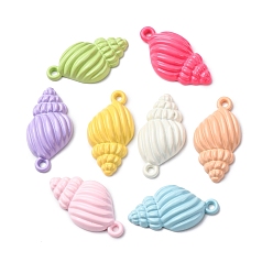 Shell Shape Подвески из сплава аэрозольной краски, формы раковины, 25x13.5x5.5 мм, отверстие : 1.8 мм