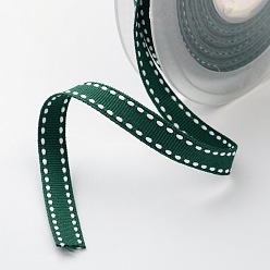 Green Grosgrain Polyester Ribbons for Gift Packings, Green, 3/8 inch(9mm), about 100yards/roll(91.44m/roll)