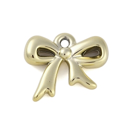 Золотой Пластмассовые подвески ccb, бантом, золотые, 16.5x20x5 мм, отверстие : 2 мм