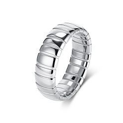 Нержавеющая Сталь Цвет Текстурированные неровные 304 кольца из нержавеющей стали, цвет нержавеющей стали, размер США 9 (18.9 мм)