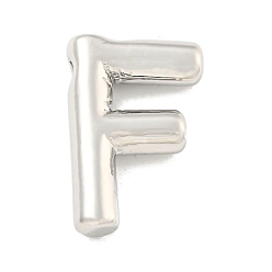 Letter F Стойки обшивки латунные подвески, долговечный, без свинца и без кадмия, буквенное очарование, Буква F, 22x19.5x5 мм, отверстие : 3x1.5 мм