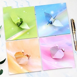 Разноцветный Бумага для оригами, складная бумага ручной работы, для детской школы поделки и декоративно-прикладного искусства, красочный, 142x142 мм
