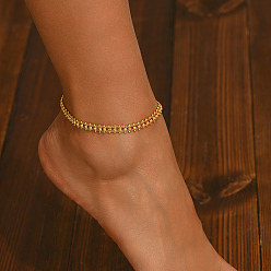 Золотой Простые классические браслеты с латунными шариками для женщин на каждый день, золотые, 9-1/8 дюйм (230 мм)