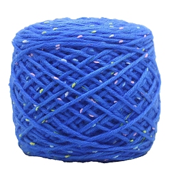 Синий Полиэфирная пряжа, твидовая пряжа, для вязания крючком принадлежности, синие, 6 мм, около 240.59 ярдов (220 м) / моток