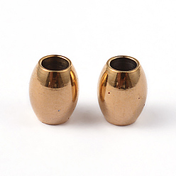 Золотой Ионное покрытие (ip) 304 распорные втулки из нержавеющей стали, баррель, золотые, 6x5 мм, отверстие : 2.5 мм
