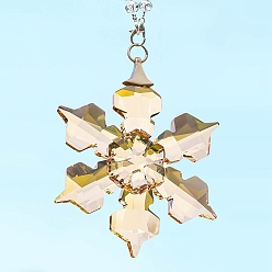 Папайя Оранжевый Подвесные украшения из стекла в виде снежинок, висячие украшения, papayawhip, 80x80 мм