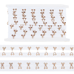 Белый Лента с крючками и петлями, с хлопковой лентой, обрезка краев костюма в стиле стимпанк, белые, 20x0.8 мм, 3 двор/карта