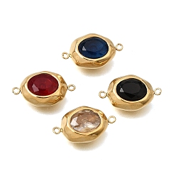 Color mezclado 304 enlaces de acero inoxidable, revestimiento de iones (ip), oval, dorado, revestimiento de iones (ip), larga duración plateado, color mezclado, 17x10x6 mm, agujero: 1 mm