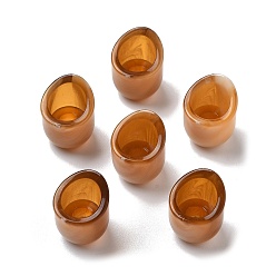 Сиена Двухцветные акриловые бусины, имитация драгоценных камней бусины, колонка, цвет охры, 14x18 мм, отверстия: 5 мм и 9.5 мм.