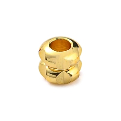 Golden Gestellmessingperlen, Bleifrei und cadmium frei, langlebig überzogen, genutete Säule, golden, 4x3.5 mm, Bohrung: 1.8 mm