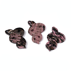 Родонит Украшение для витрины из натурального родонита-кобры, фигурка для украшения дома, энергетический камень рейки для исцеления, 50~52x33.5~34.5x8.5~11 мм