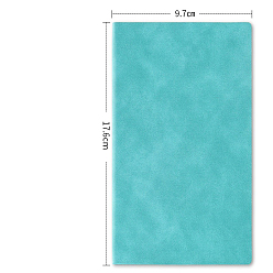 Голубой Блокнот из искусственной кожи, с бумагой внутри, прямоугольные, для школьных канцелярских принадлежностей, голубой, 176x97x15 мм, 200 страницы (100 листы)