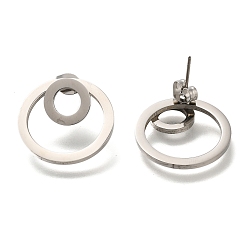 Нержавеющая Сталь Цвет 304 серьги-гвоздики из нержавеющей стали, цвет нержавеющей стали, 19.5 мм