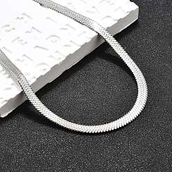 Нержавеющая Сталь Цвет Не тускнеет 201 ожерелья из нержавеющей стали с цепочкой в виде елочки, с карабин-лобстерами , цвет нержавеющей стали, 15.67 дюйм (39.8 см)