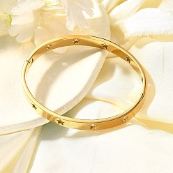 Золотой 304 браслеты из нержавеющей стали, звезда, золотые, 1-7/8 дюйм x 2-1/4 дюйм (48x57 мм)