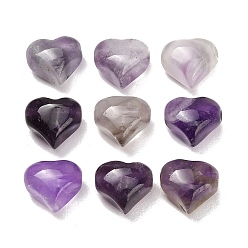 Amethyst Natural Amethyst Beads, Heart, 9~10x10~10.5x7~8mm, Hole: 1.4mm