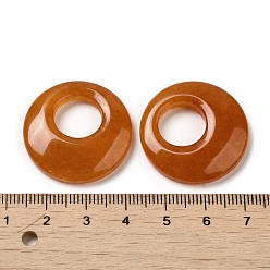Red Aventurine Natural Red Aventurine Pendants, Donut/Pi Disc Charms, 27.5~28x4.5~5.5mm