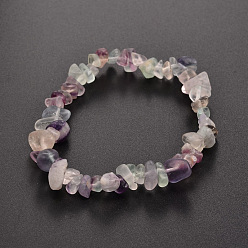 Аметист Природных драгоценных камней из бисера браслеты простирания, внутренний диаметр: 1-7/8~2 дюйм (4.8~5.2 см)