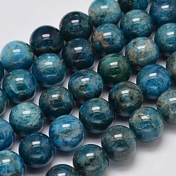 Apatite Natural Apatite Round Bead Strands, 12mm, Hole: 1mm, about 33pcs/strand, 15.5 inch