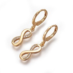 Golden Messing baumeln Creolen, mit Mikro ebnen Zirkonia, langlebig überzogen, Cadmiumfrei und Nickel frei und Bleifrei, golden, 30 mm, Stift: 1 mm