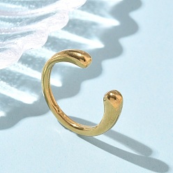 Настоящее золото 18K 304 из нержавеющей стали манжеты кольца, ионное покрытие (ip), реальный 18 k позолоченный, 4 мм, внутренний диаметр: 18 мм