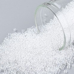 (101) Crystal Transparent Luster Круглые бусины toho, японский бисер, (101) кристально прозрачный блеск, 15/0, 1.5 мм, отверстие : 0.7 мм, Около 135000 шт / фунт