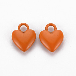 Шоколадный Окрашен сплава прелести, без кадмия и без свинца, сердце, цвет шоколада, 14.5x11x4 мм, отверстие : 3 мм