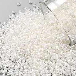 (981) Inside Color Crystal/Snow Lined TOHO Round Seed Beads, Japanese Seed Beads, (981) Inside Color Crystal/Snow Lined, 15/0, 1.5mm, Hole: 0.7mm, about 3000pcs/bottle, 10g/bottle