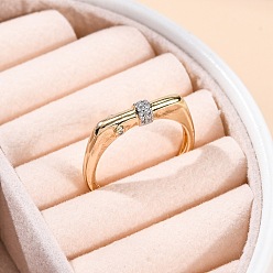 Настоящее золото 18K Кольца-манжеты с микропаве из латуни и прозрачными кубическими цирконами для женщин, без кадмия, без никеля и без свинца, реальный 18 k позолоченный, 4 мм, внутренний диаметр: регулируемый