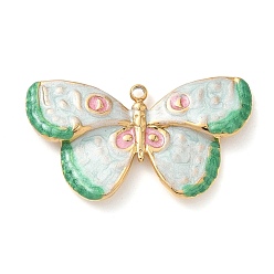 Бабочка 304 нержавеющей стальной эмали подвески, ионное покрытие (ip), реальный 18 k позолоченный, бабочка, 16.5x30x2 мм, отверстие : 1.4 мм