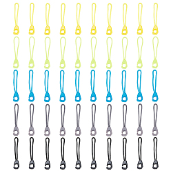 (52) Непрозрачная лаванда 50 шт 5 цвета нейлоновые молнии тянущиеся удлинители, с пластиковой застежкой, разноцветные, 57 мм, 10 шт / цвет