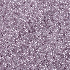 (RR3503) Transparent Pale Orchid Luster MIYUKI Round Rocailles Beads, Japanese Seed Beads, 11/0, (RR3503) Transparent Pale Orchid Luster, 2x1.3mm, Hole: 0.8mm, about 5500pcs/50g