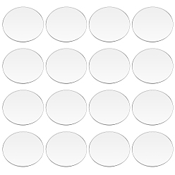 (7BDF) Прозрачный морозный бирюзовый 30шт прозрачный круг, многоразовые подставки для тортов для демонстрации, плоско-круглые, призрачный белый, 49.5x2 мм